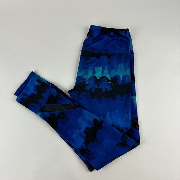 Reflex Leggings Women Medium Blue Black Mesh - Picture 1 of 11